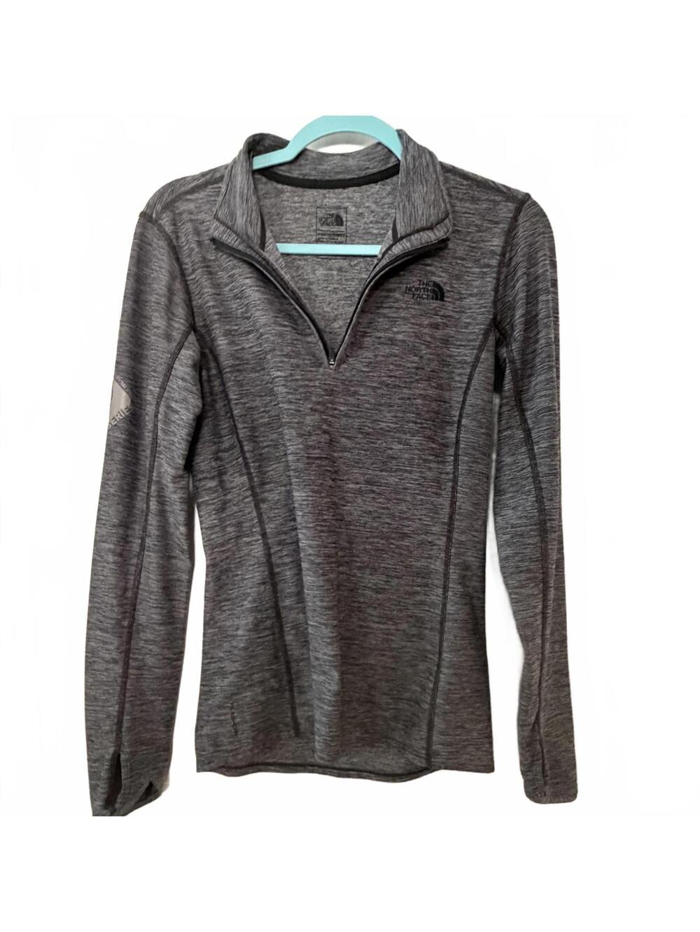 EUC The North Face Women's FlashDry Gray 1/4 Zip Pullover size S